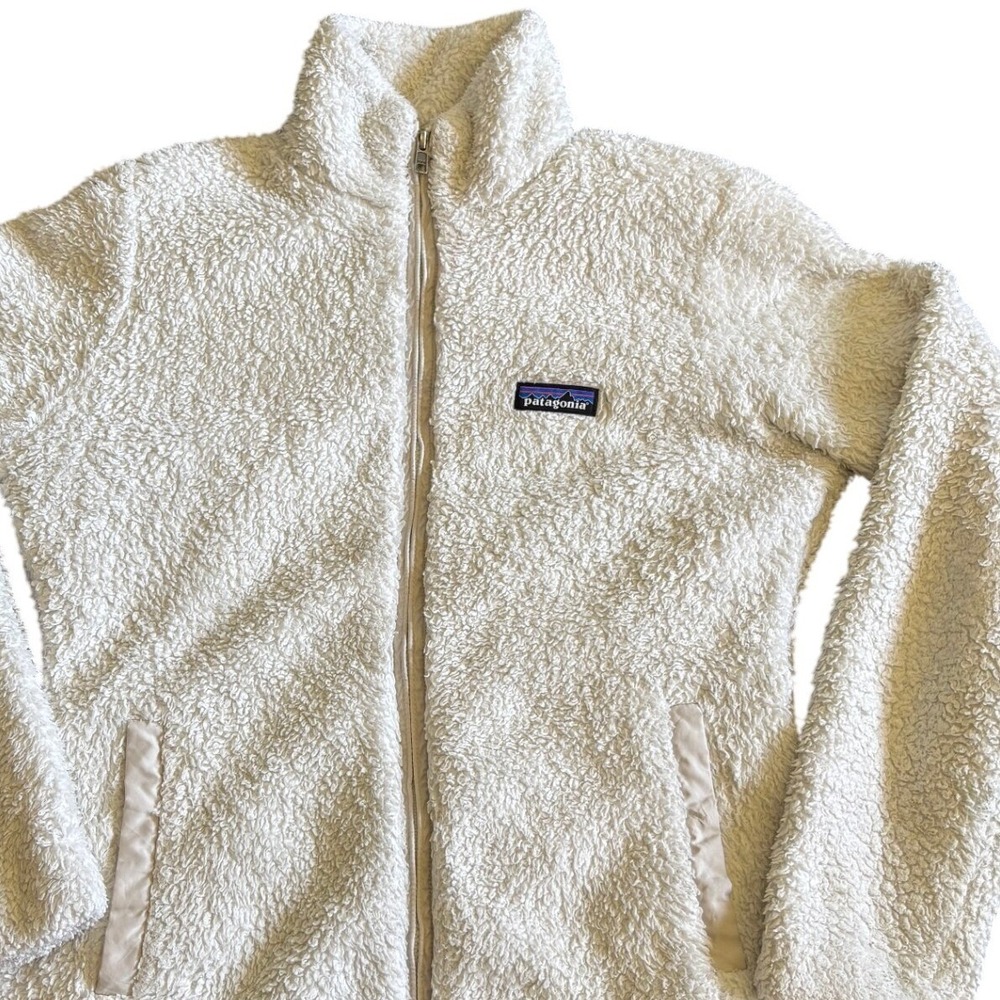 Patagonia Los Gatos Full Zip Fleece‎ Jacket Cream White Sherpa Womens 25216